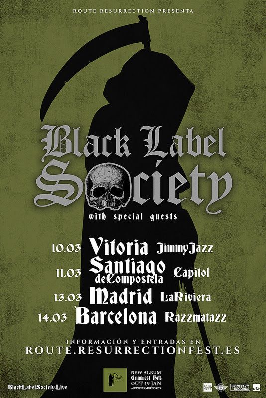 cartel de la gira de black labes society rocka nd blog