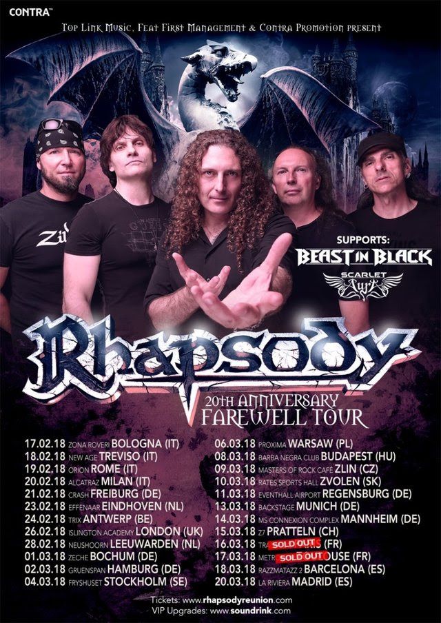 Rhapsody europena tour 2018 rock and blog