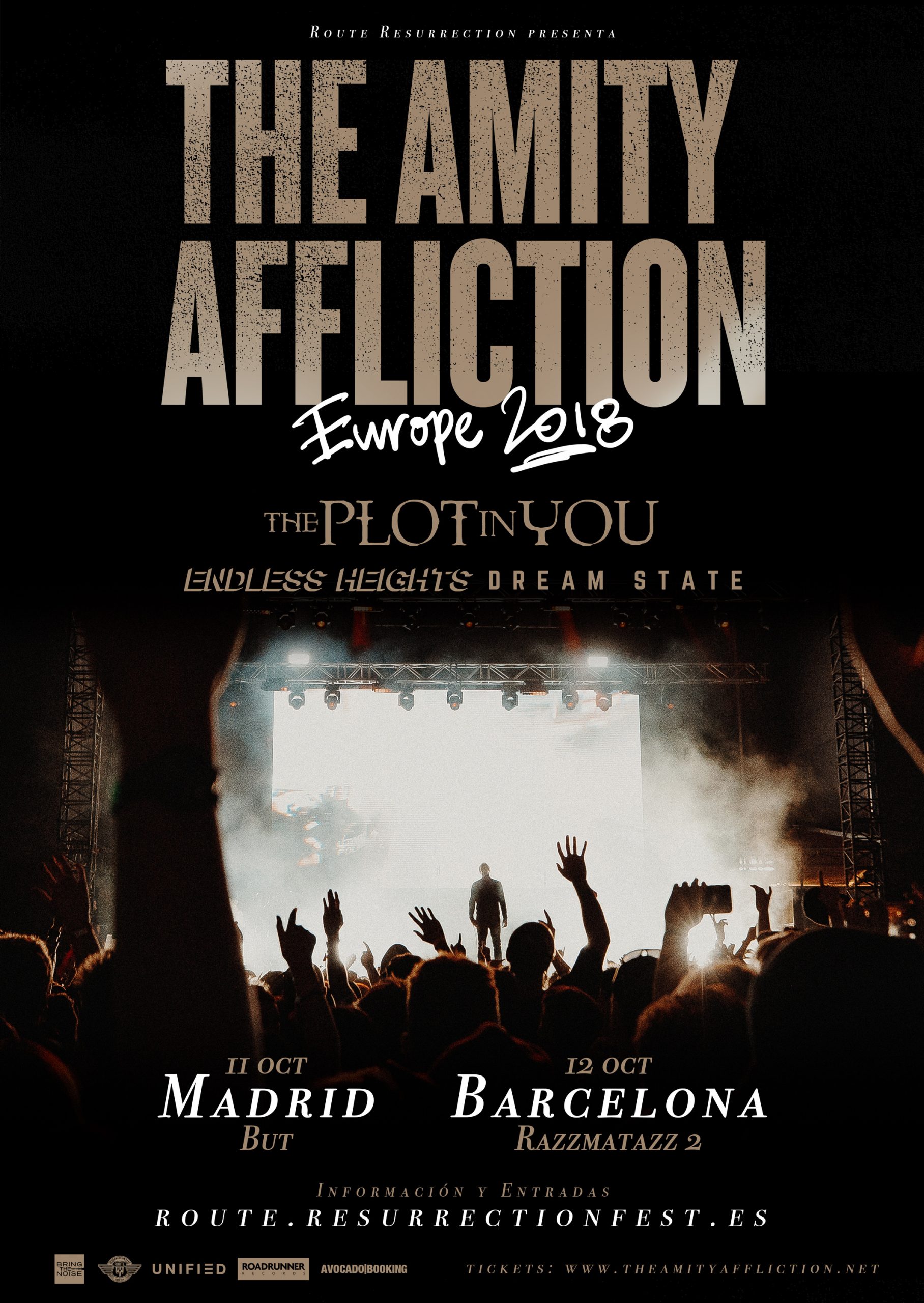 Route resurrection 2018 the amity affliction poster - rock and blog