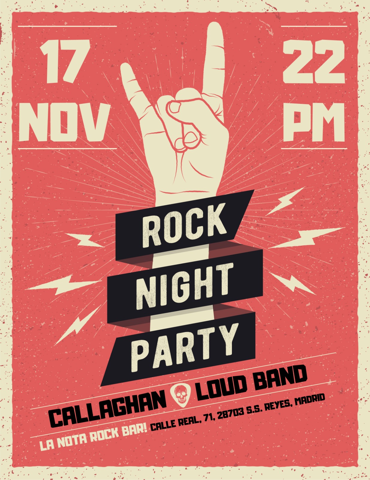 Cartel callaghan loud band ss de los reyes - rock and blog