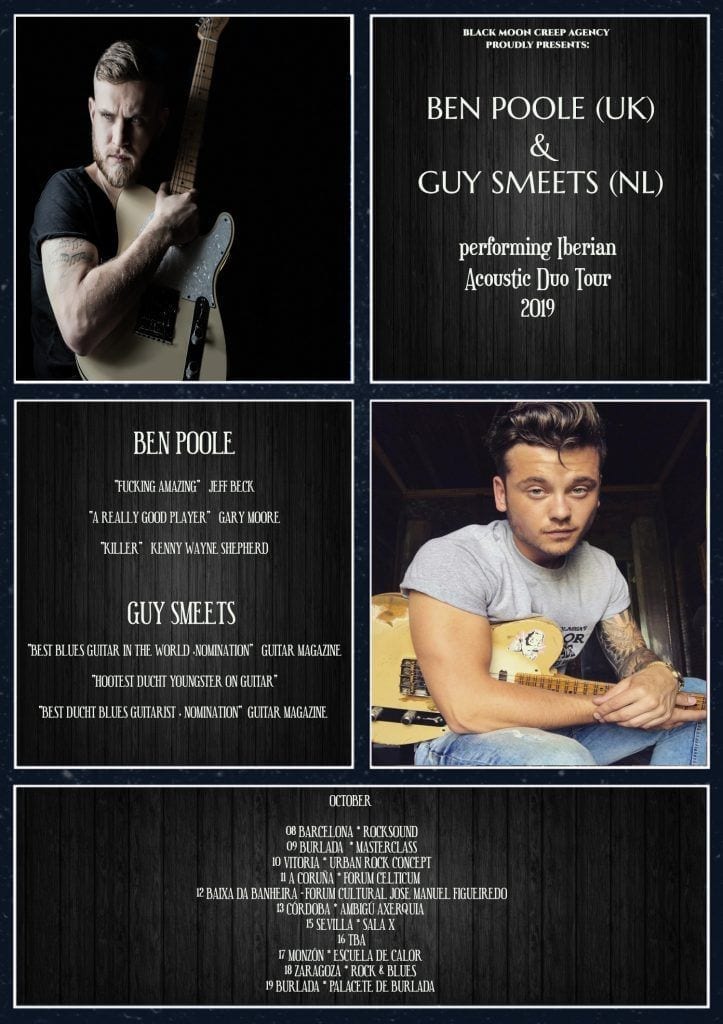 Ben poole guy smeets poster tour - rock and blog