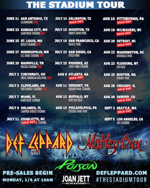 Tour dates motely poison - rock and blog