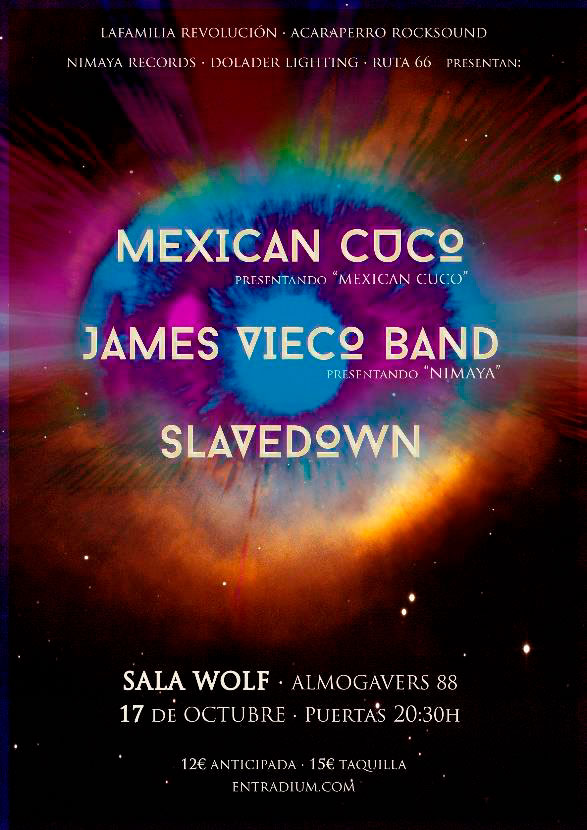 Cartel concierto mexican cuco vieco band slavedown - rock and blog
