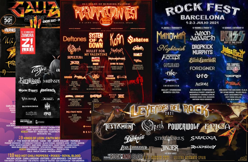 Festivales 2021 - rock and blog