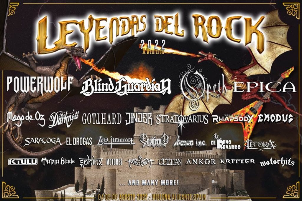 Leyendas del rock 2022 avance cartel - rock and blog