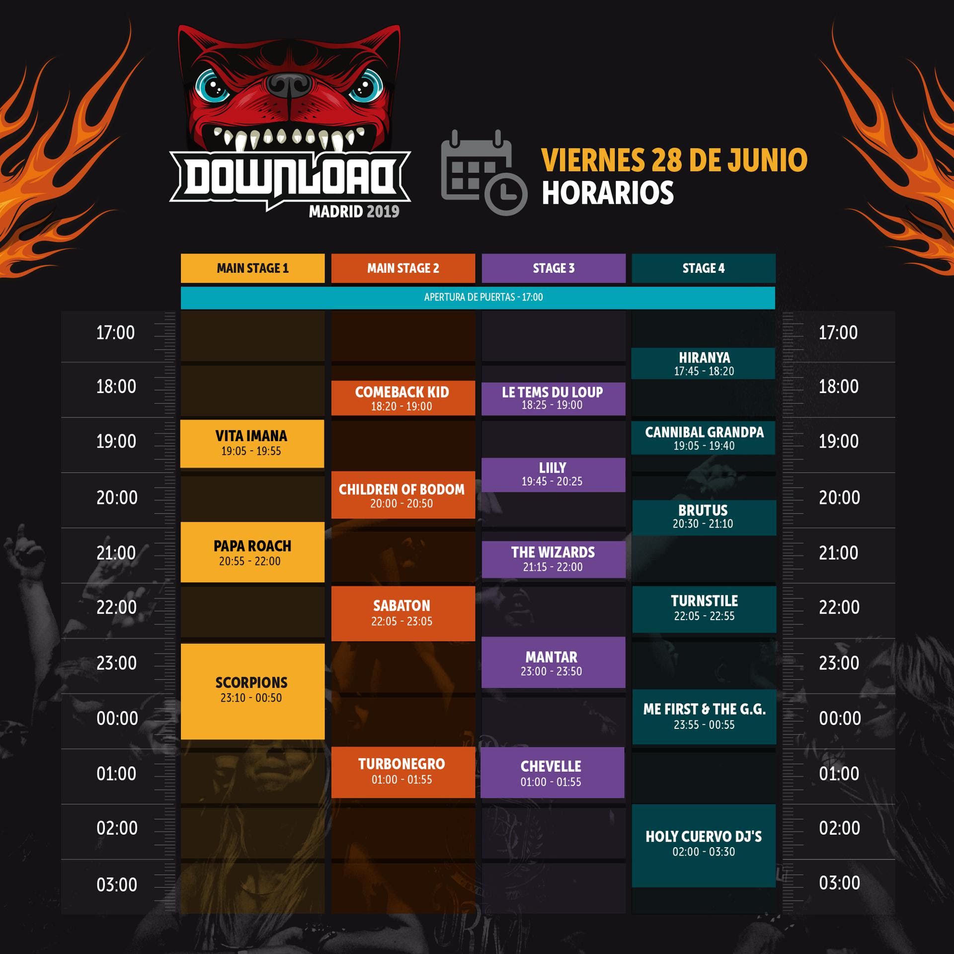 Download festival horarios 2