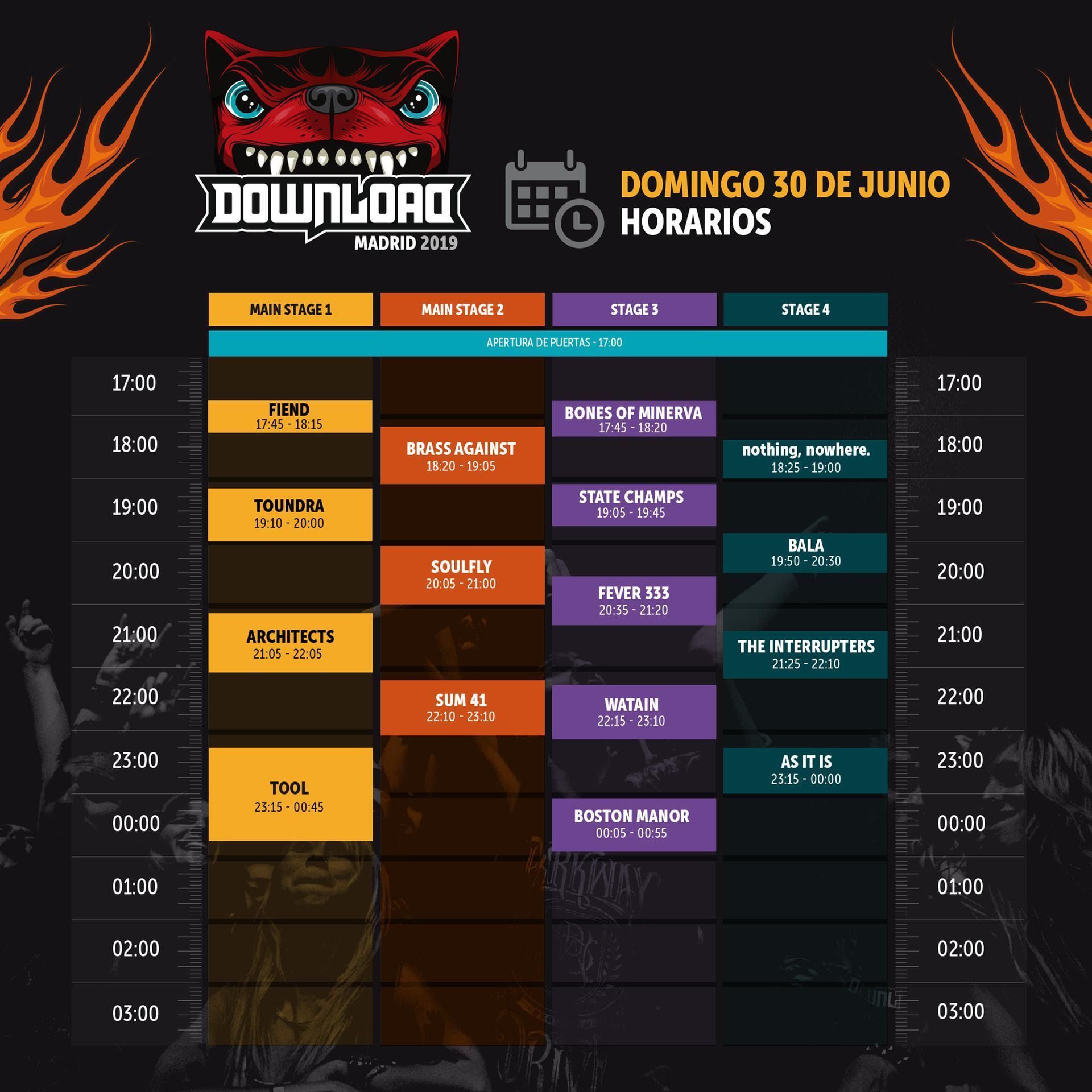 Download festival horarios