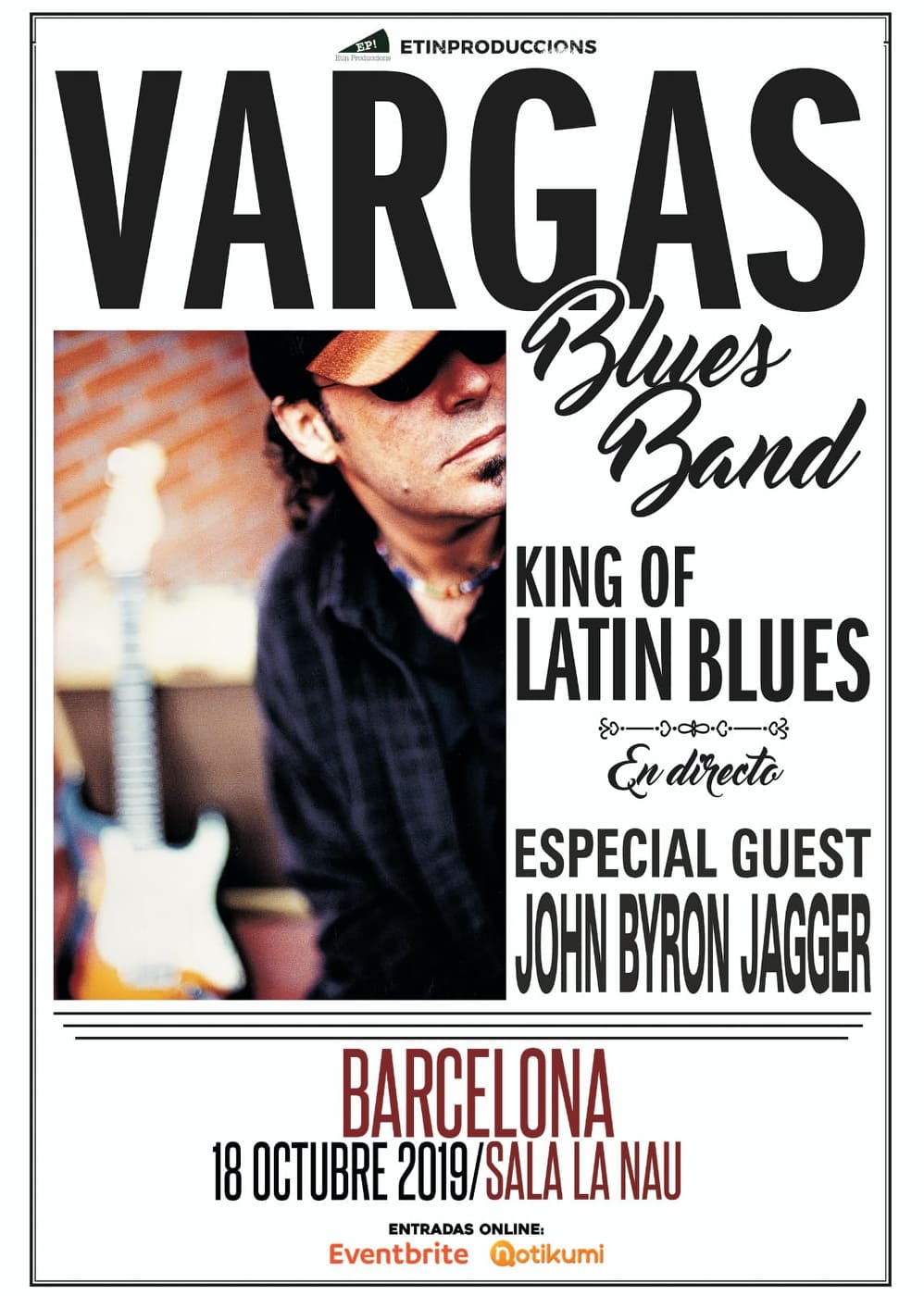 Poster vargas blues band barcelona 2019
