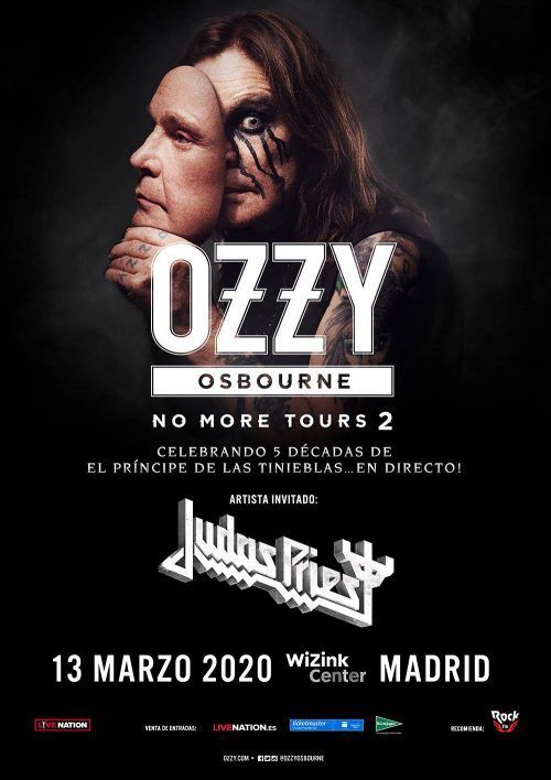 Cartel ozzy madrid 2020 - rock and blog