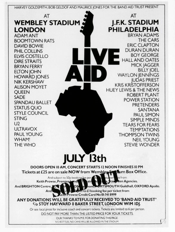 Cartel live aid - rock and blog