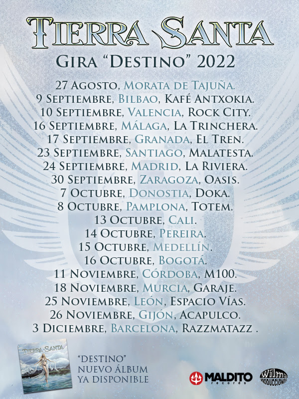 TIERRA SANTA publica su nuevo álbum "Destino" Rock and Blog