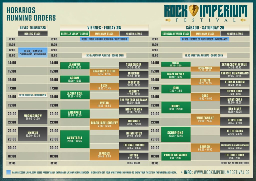 Horario rockimperiumfestival 2022 web 4 - rock and blog