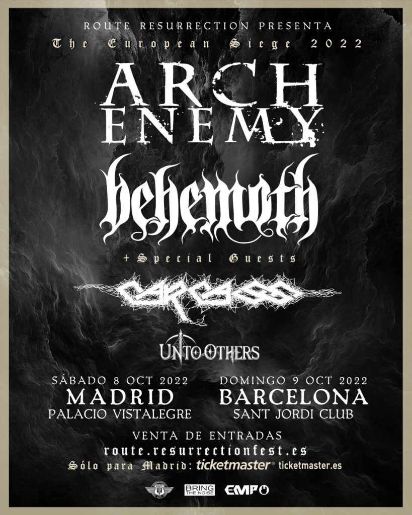 Route 2022 arch enemy behemoth carcass poster 1100x1375 1 - rock and blog