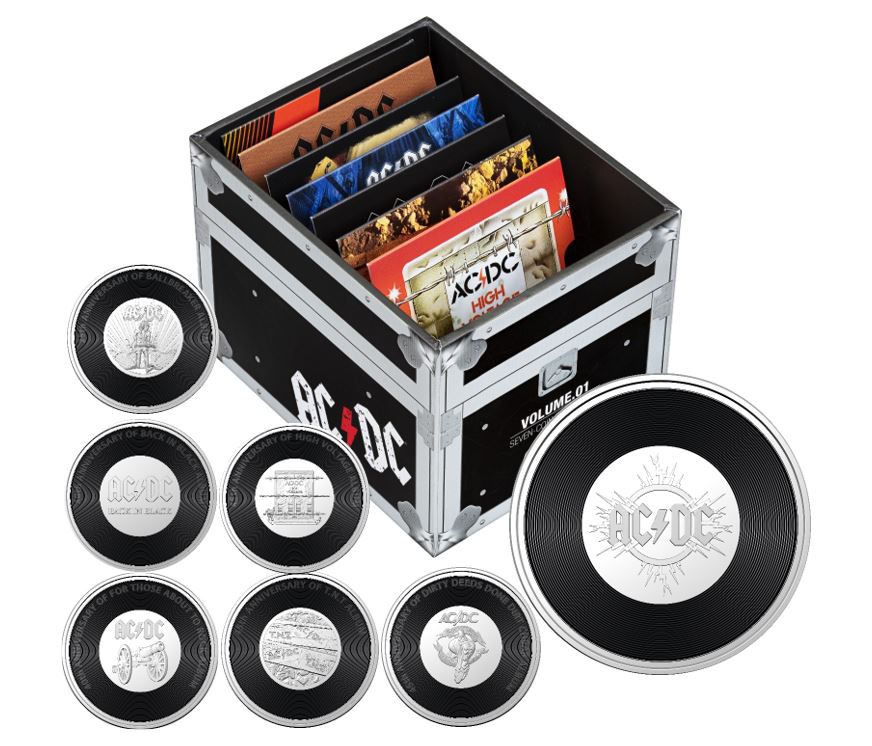 7 coin boxed set acdc - rock and blog