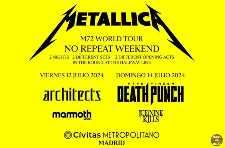entradas metallica madrid 2024 m72 world tour