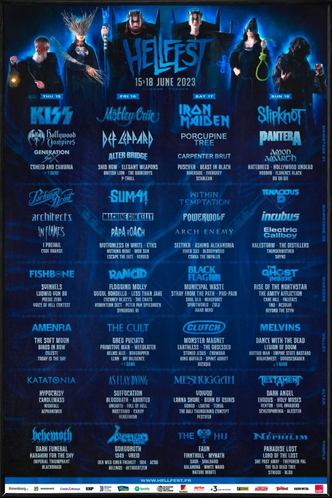 Hellfest 2023 poster - rock and blog