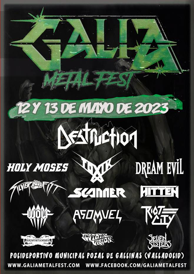 Galia metal fest cartel 2023 - rock and blog