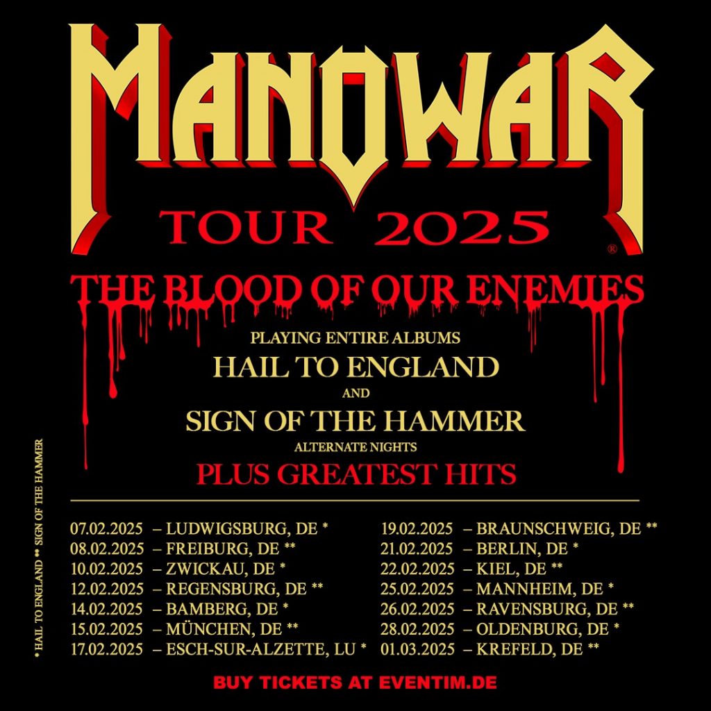 Manowar 2025 tour - rock and blog
