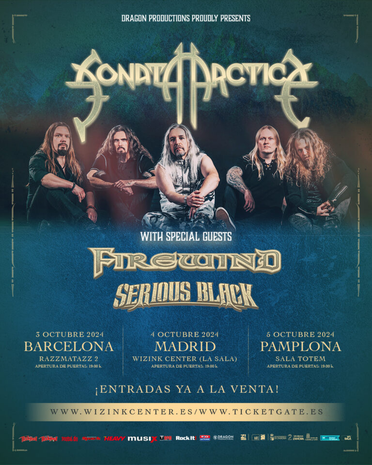 Sonata Arctica de gira en octubre con Firewind y Serious Black