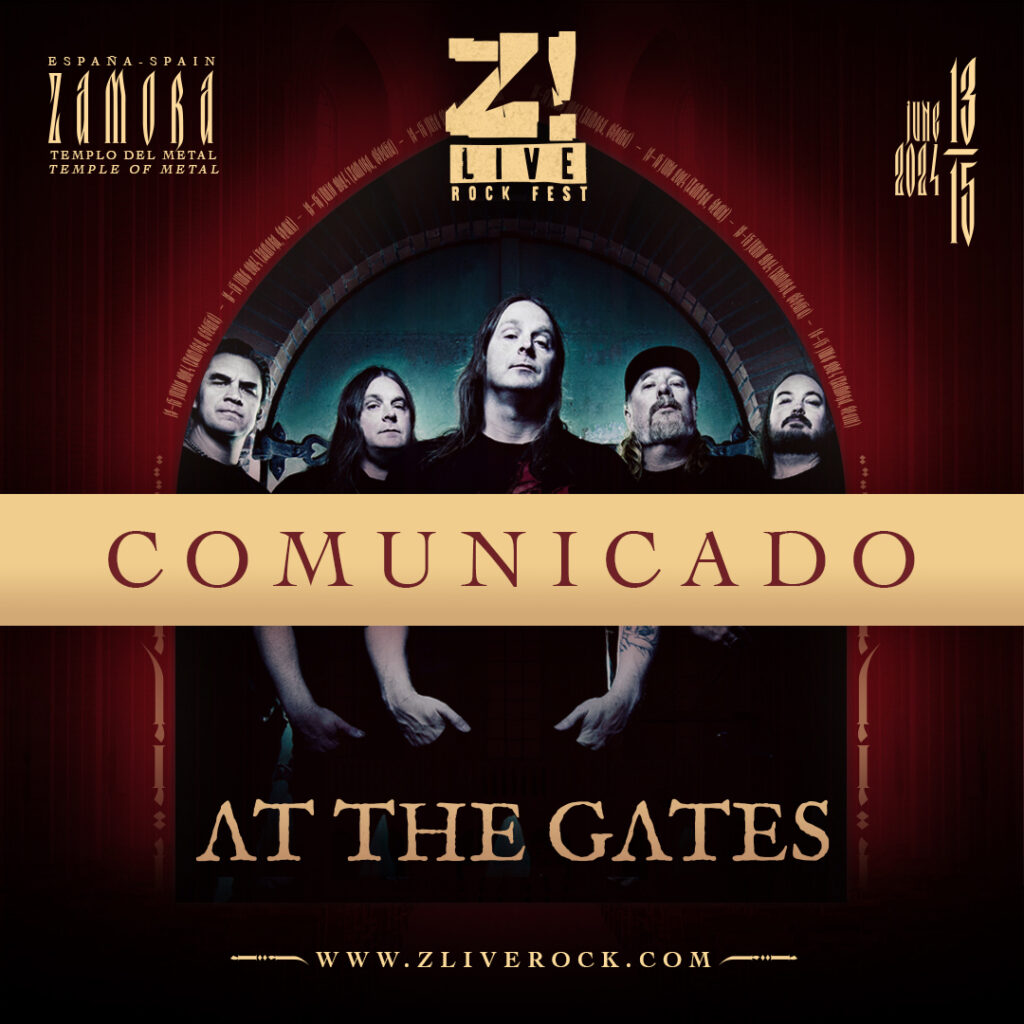 AT THE GATES no estara en la cartelera de Z! LIVE