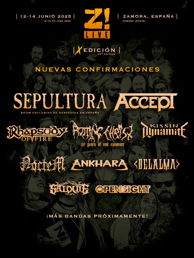 Z! Live 2025 anuncia SEPULTURA y ACCEPT entre las nuevas confirmaciones