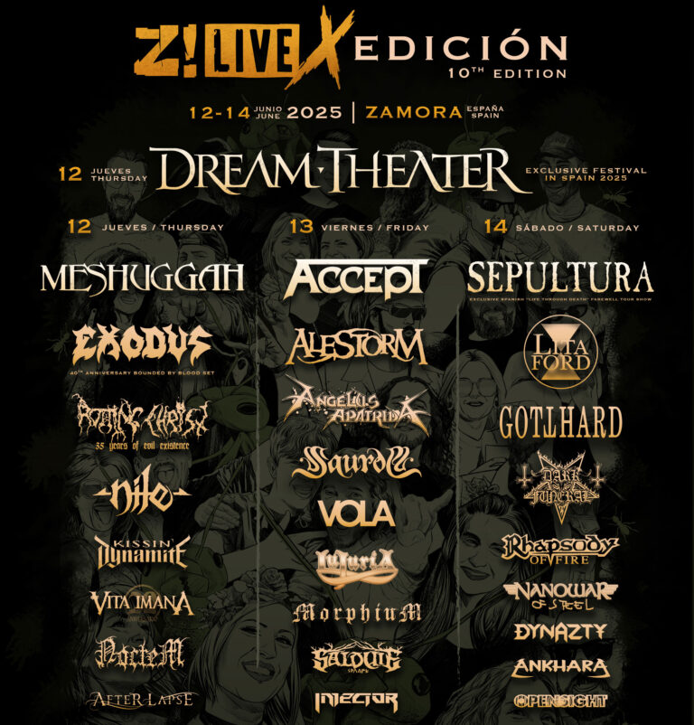 Z! Live 2025: Cartel completo con Meshuggah, Lita Ford y más sorpresas