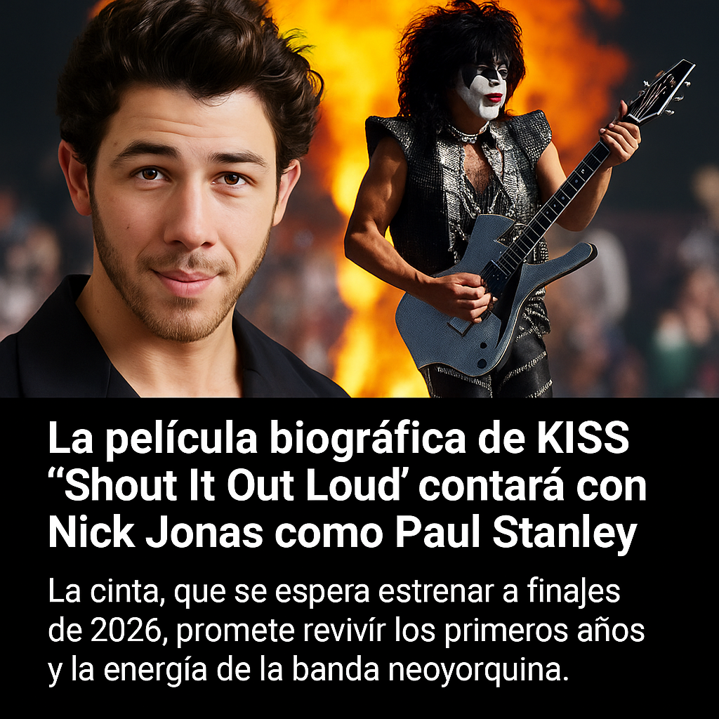 Nick Jonas será Paul Stanley en la película biográfica de KISS, ¡'Shout It Out Loud'!