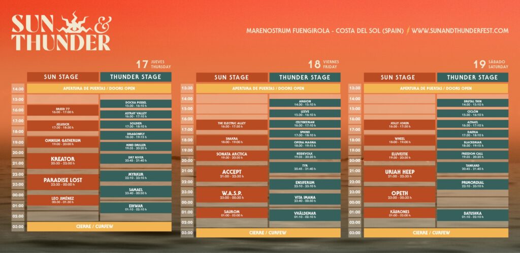 Sun and Thunder 2025 desvela horarios y calienta motores para su primera edición