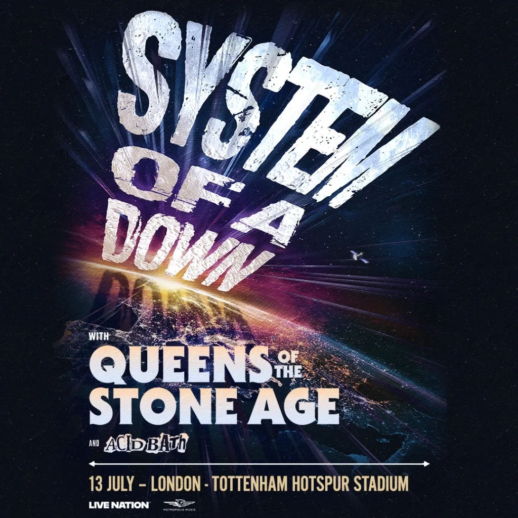 SYSTEM OF A DOWN: ¡Regresan a Europa en 2026 con Queens of the Stone Age y Acid Bath!