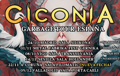 CICONIA anuncia nuevas fechas de su “Garbage Tour España 2025”