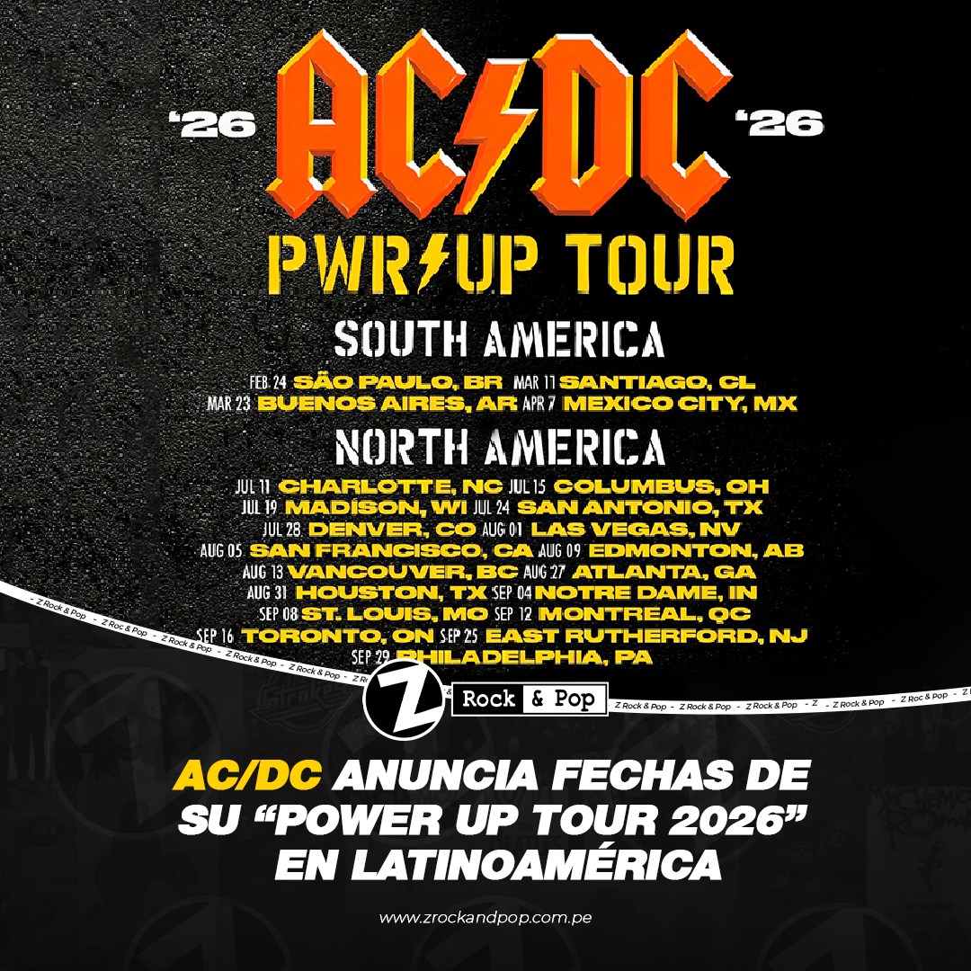 AC/DC anuncia 21 Nuevas Fechas para el 'Power Up' Tour en 2026
