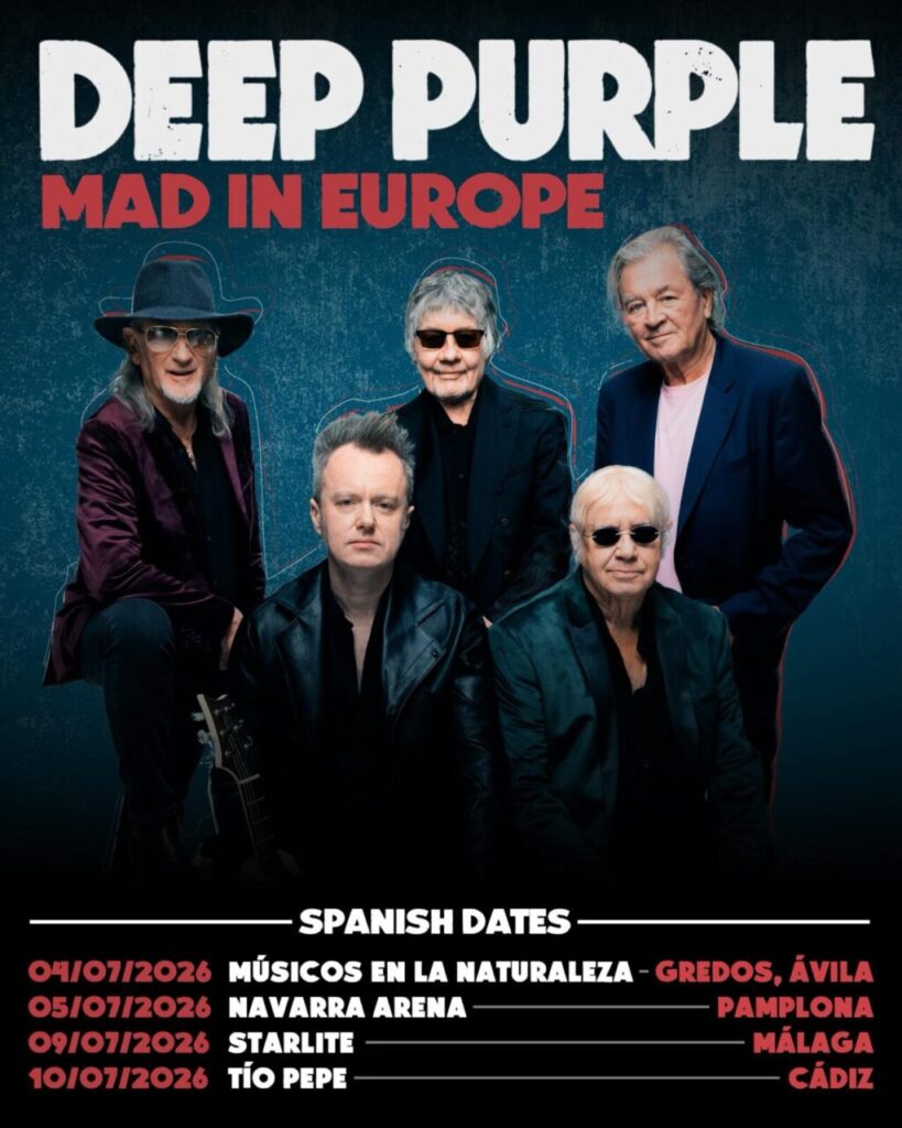 Deep Purple Gira 2026: Fechas y Entradas Confirmadas