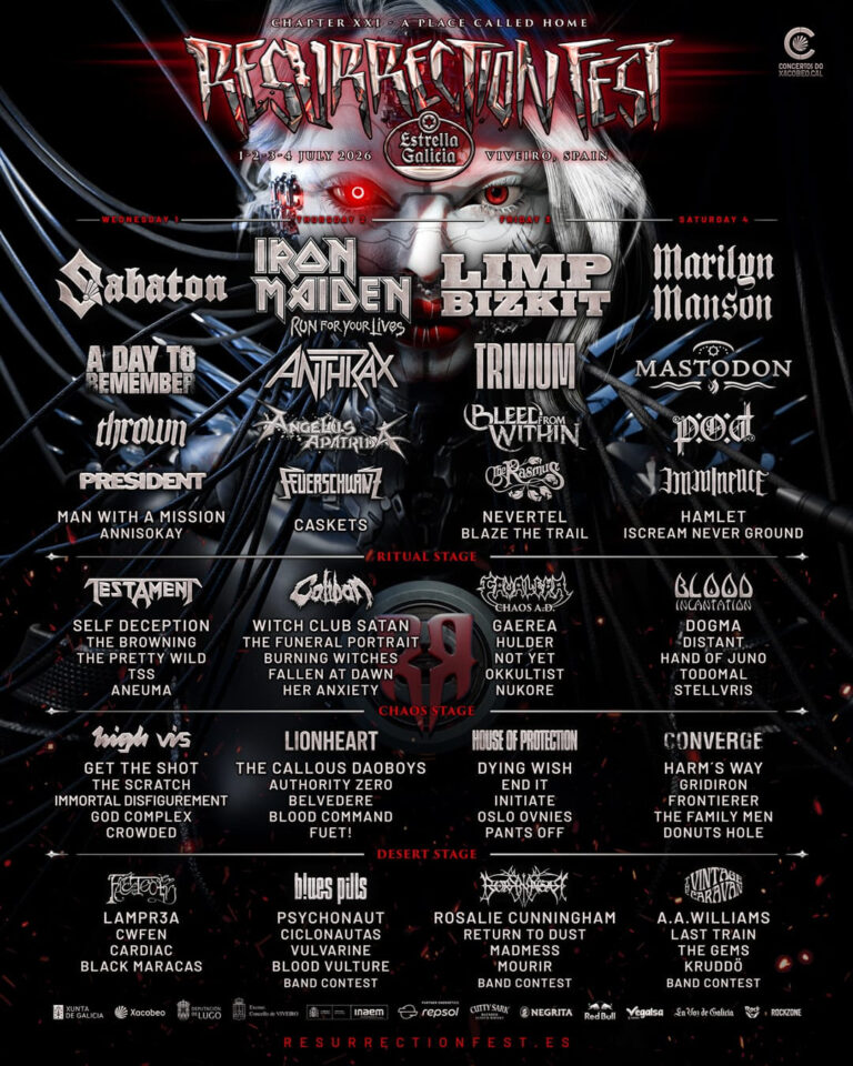 Resurrection Fest Estrella Galicia 2026 presenta su cartel por días