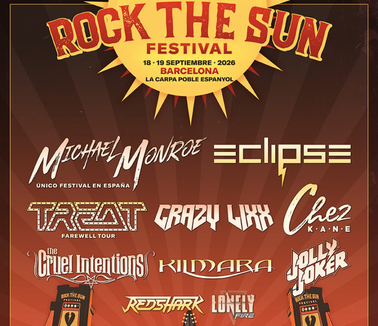 Rock The Sun 2026 regresa a Barcelona con Eclipse y Michael Monroe como grandes reclamos