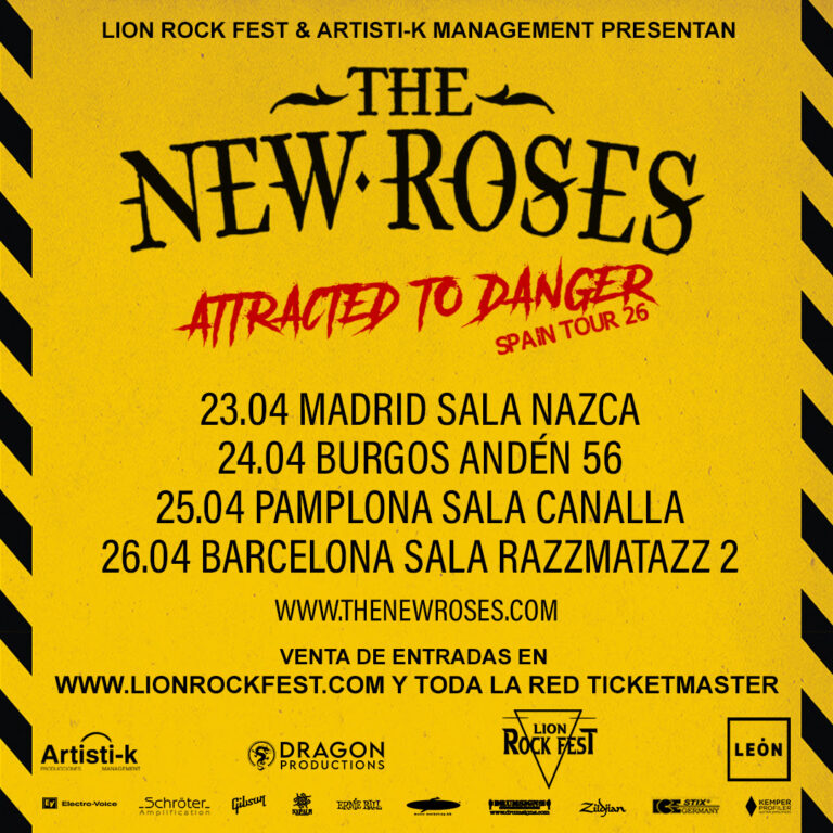 Gira española de THE NEW ROSES en abril de 2026