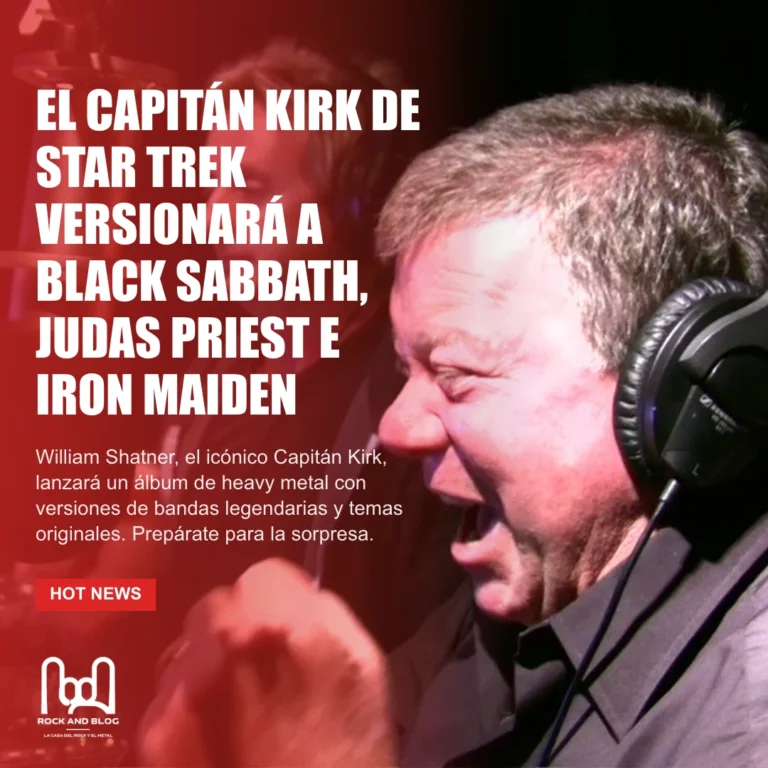 William Shatner se pasa al heavy metal: el Capitán Kirk de Star Trek versionará a Black Sabbath, Judas Priest e Iron Maiden