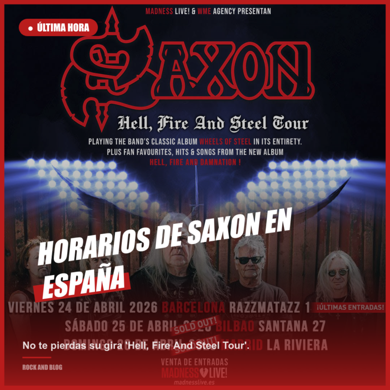 Saxon regresa a España con su ‘Hell, Fire And Steel Tour’