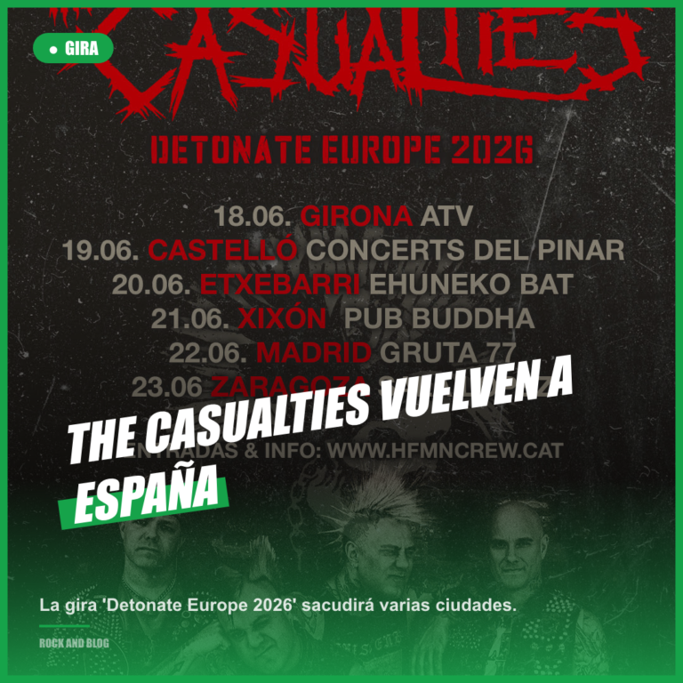 The Casualties traen su punk a España en 2026