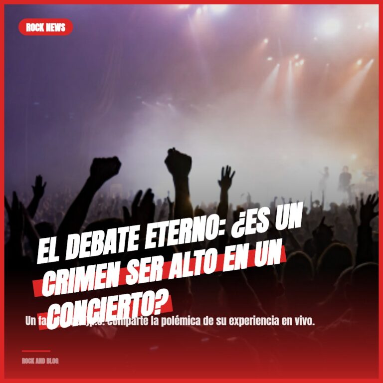 El debate eterno: ¿Es un crimen ser alto en un concierto?