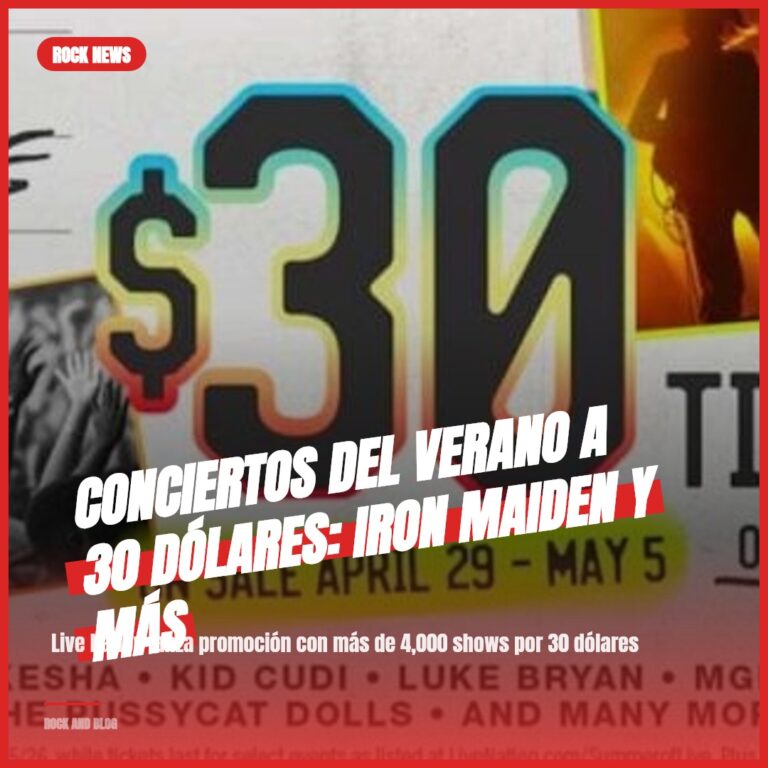 Conciertos del verano a 30 dólares: Iron Maiden y más