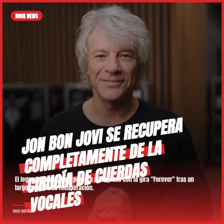 Jon Bon Jovi se recupera completamente de la cirugía de cuerdas vocales