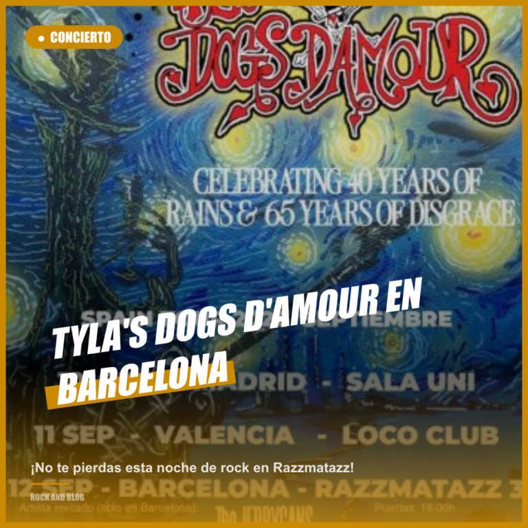 The JerryCans abrirán para Tyla’s Dogs D’Amour en Barcelona