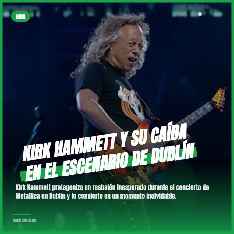 Kirk Hammett y su caída en el escenario de Dublín