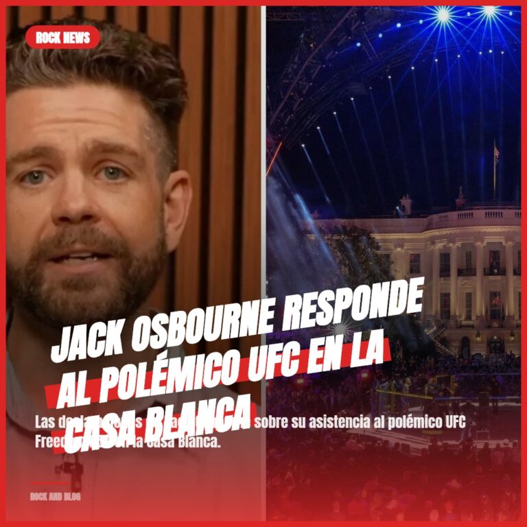 Jack Osbourne responde al polémico UFC en la Casa Blanca