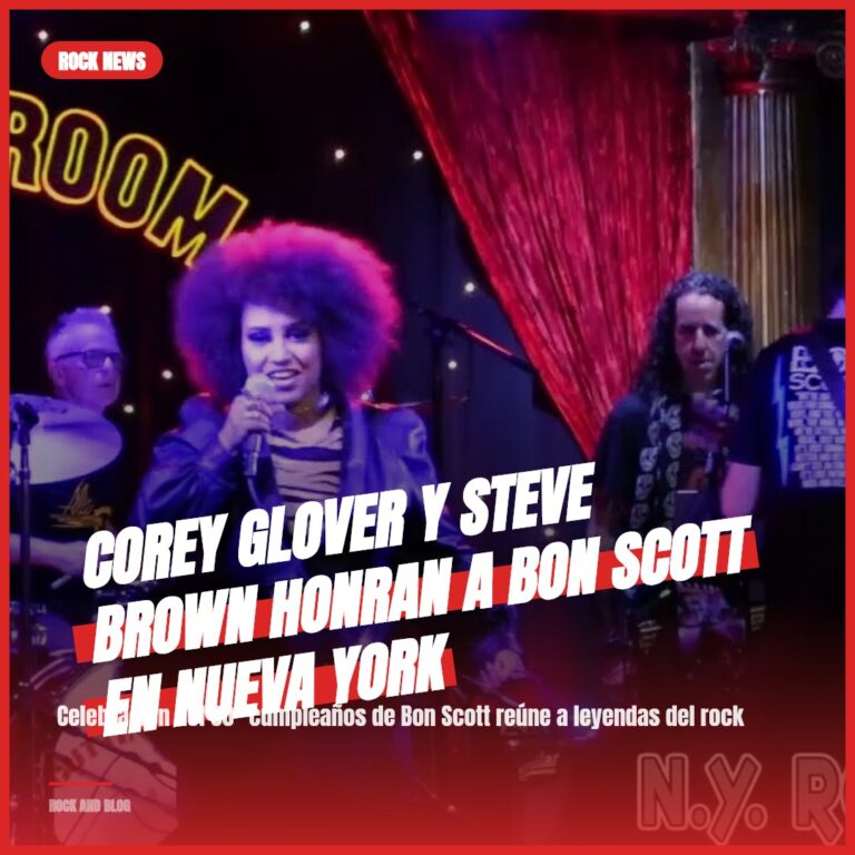 Corey Glover y Steve Brown honran a Bon Scott en Nueva York