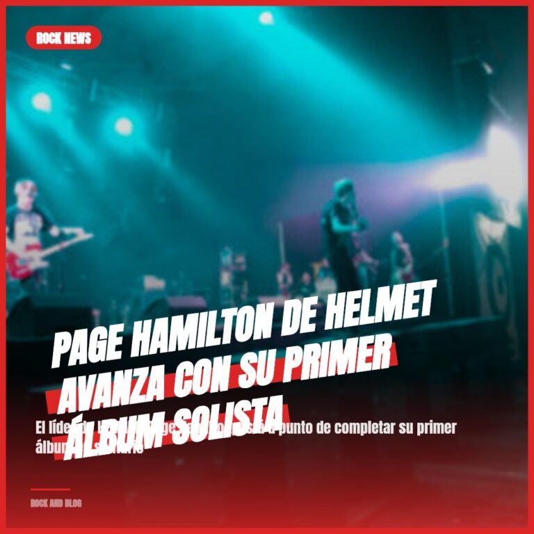 Page Hamilton de HELMET avanza con su primer álbum solista
