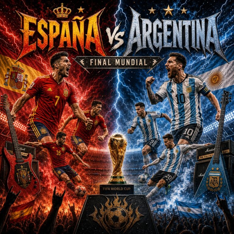 España vs Argentina: la final del Mundial también se juega a golpe de rock