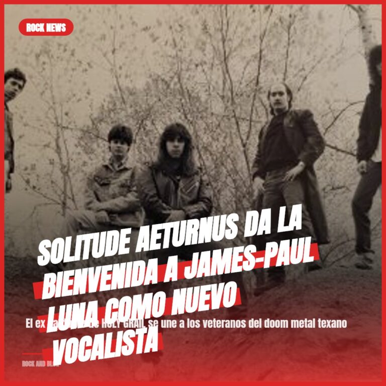 SOLITUDE AETURNUS da la bienvenida a James-Paul Luna como nuevo vocalista