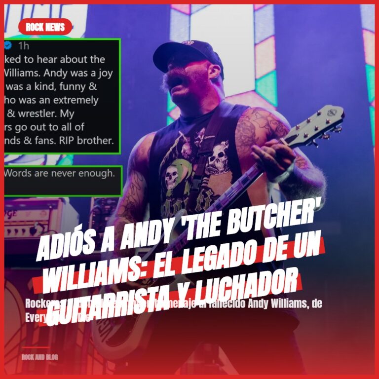Adiós a Andy ‘The Butcher’ Williams: el legado de un guitarrista y luchador
