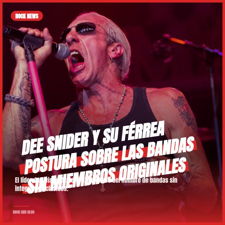 Dee Snider y su férrea postura sobre las bandas sin miembros originales